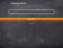 Tablet Screenshot of listenhunde-hilfe.ch